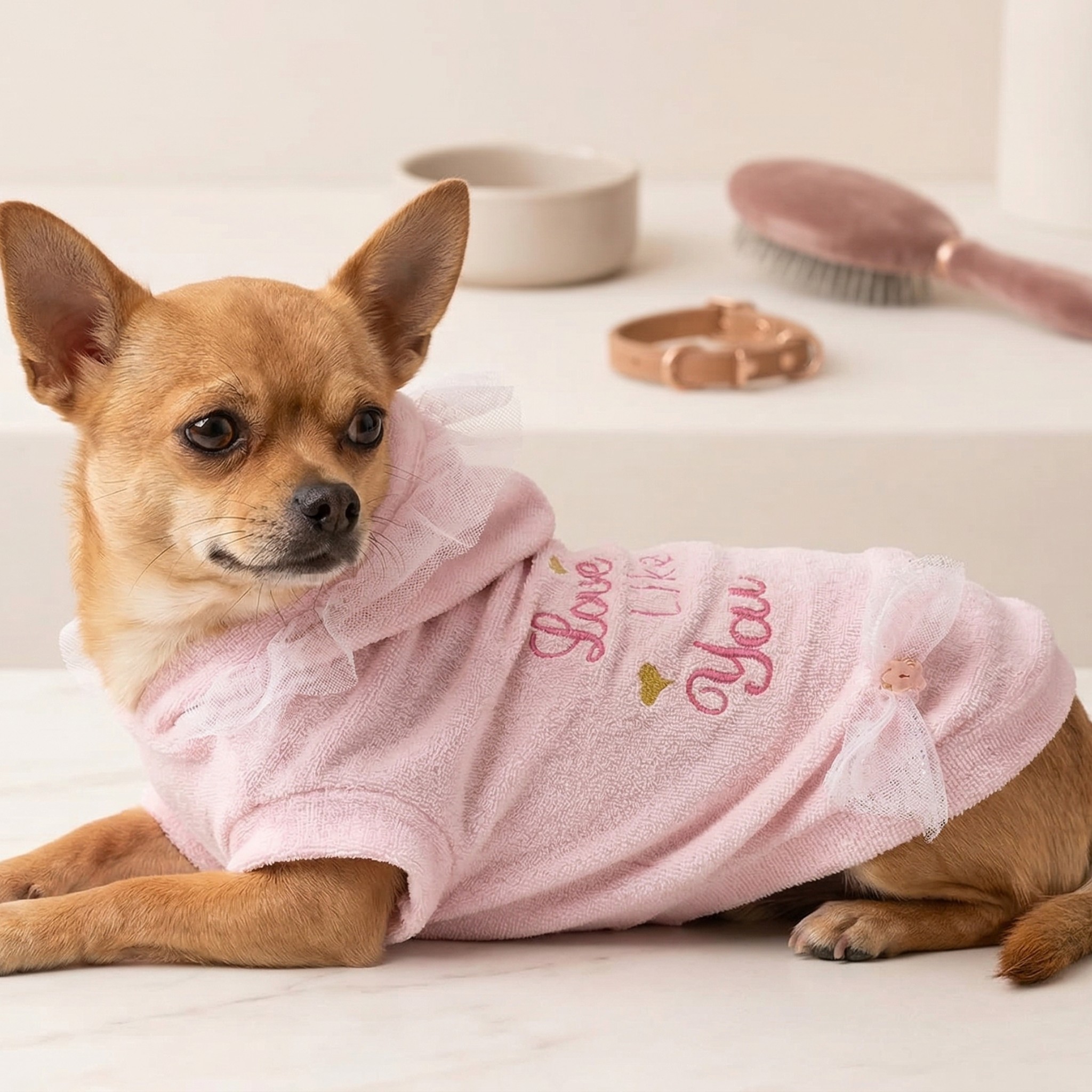 Love Me Like You Do Sweatshirt - Ciniglietta Morbida con Borchiette